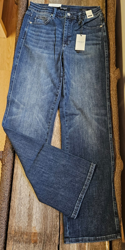 Judy Blue - Straight Cut, Mid-Rise Dark Blue